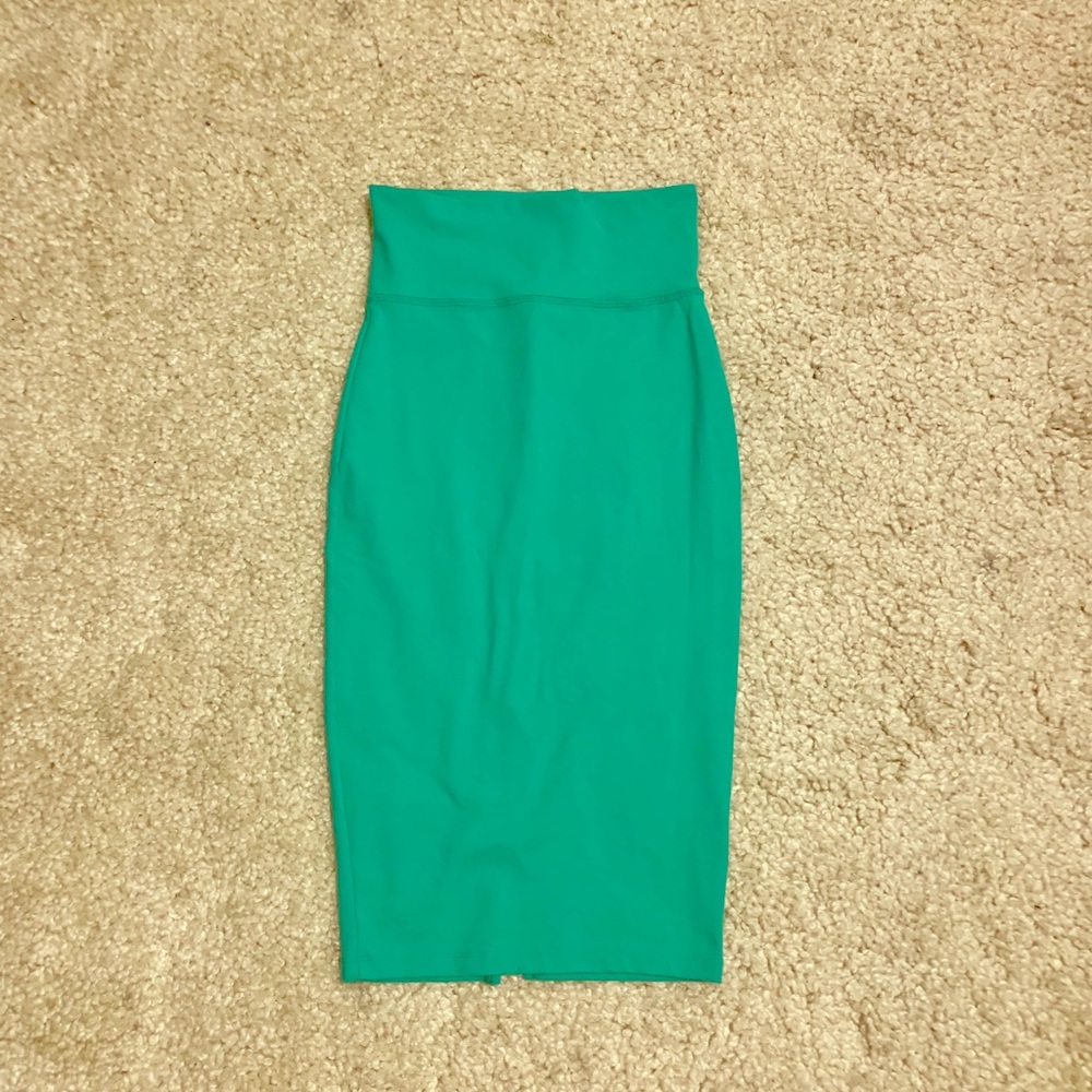 Bebe Teal Pencil Skirt